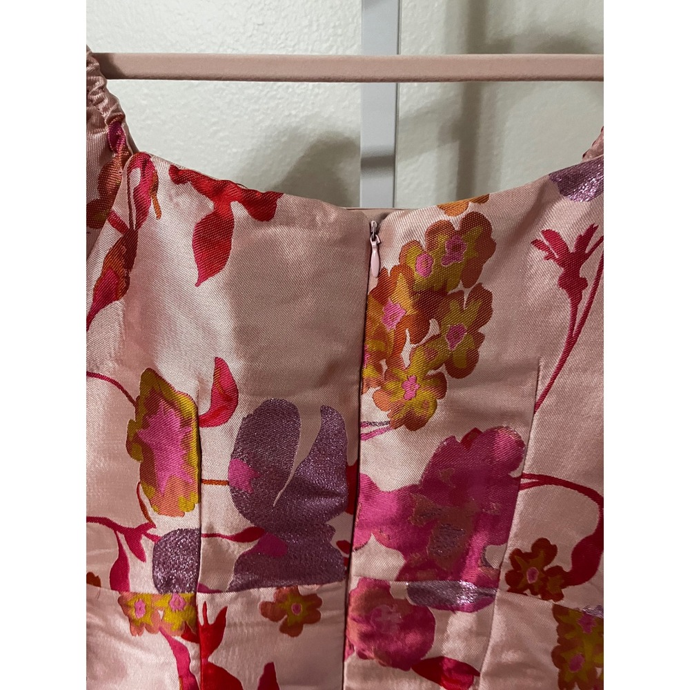 NWT Lulus So Stunning Light Pink Floral Jacquard Puff Sleeve Mini Dress Small - Picture 8 of 10